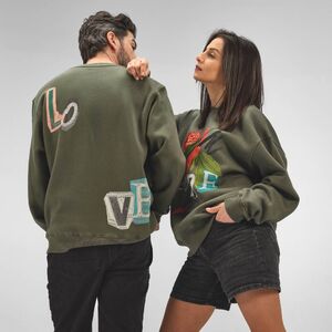Nazaré unisex collegepaita 340 g – kierrätysmateriaalia ja luomupuuvillaa