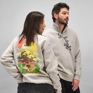 Malibu unisex collegepaita ¼-vetoketjulla 340 g