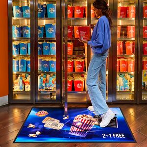 Promo Floor Mat omalla painatuksella – HD-logomatto retailiin ja kampanjoihin
